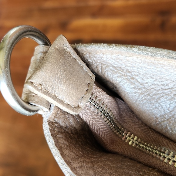 Anthopologie MONSERAT DE LUCCA Leather Tote Purse Taupe Boho large patchwork‎ - Picture 11 of 14